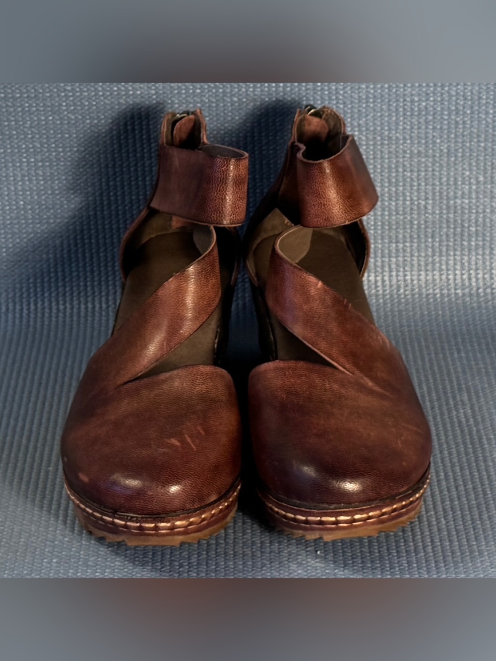 Antelope Trianna Wedge Clogs Coffee Brown Sandals Women’s Size 8 US 39 EU - Picture 3 of 9